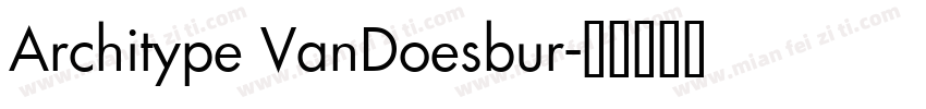 Architype VanDoesbur字体转换